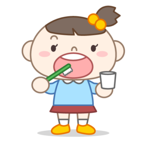 鹿児島市　歯医者　歯みがき女の子